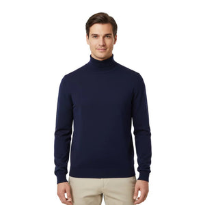 Pull City col roulé men (pré - commande) - Navy - Fjork Merino