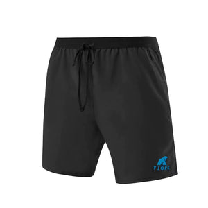 Short Running Men - Grey / Turquoise logo - Fjork Merino