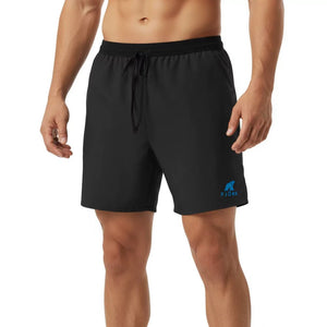 Short Running Men - Grey / Turquoise logo - Fjork Merino