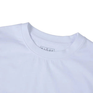 T shirt grand logo Besso Women 📦 - White / Grey logo - Fjork Merino