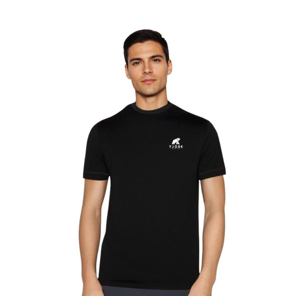 T shirt petit logo Sosto Men - Black Laax - Fjork Merino