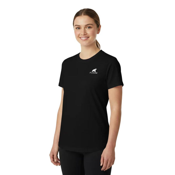 T shirt petit logo Sosto Women - Black Laax - Fjork Merino