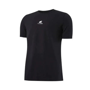 T-shirt sport Performance Men - Black / White logo - Fjork Merino