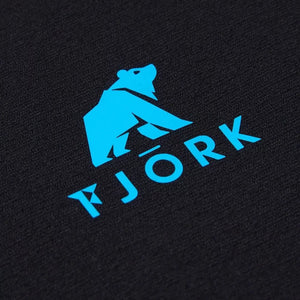 T-shirt sport Performance Men - Grey / Turquoise logo - Fjork Merino