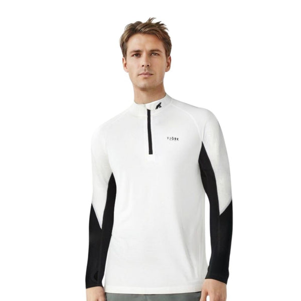 Tech Eiger Zip 210 Men - Polar White - Fjork Merino