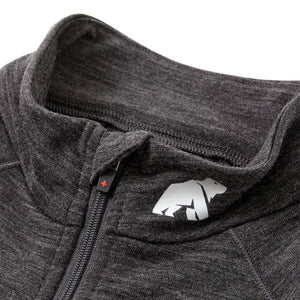 Veste Ultra 300 Kids, coloris Grey Zinal, laine mérinos, Fjork Merino